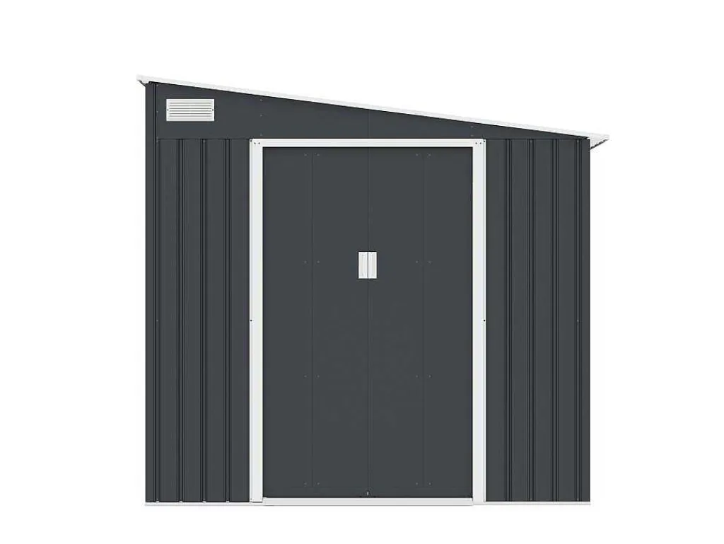 Grijs Metalen Tuinhuisje Van Gegalvaniseerd Antracietkleurig Staal 4,97 M - Daustin-EXPERTLAND Discount