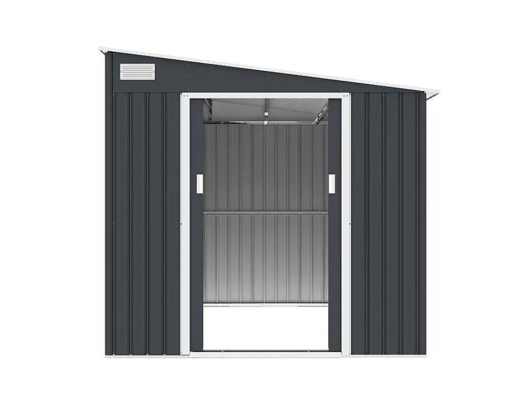Grijs Metalen Tuinhuisje Van Gegalvaniseerd Antracietkleurig Staal 4,97 M - Daustin-EXPERTLAND Discount