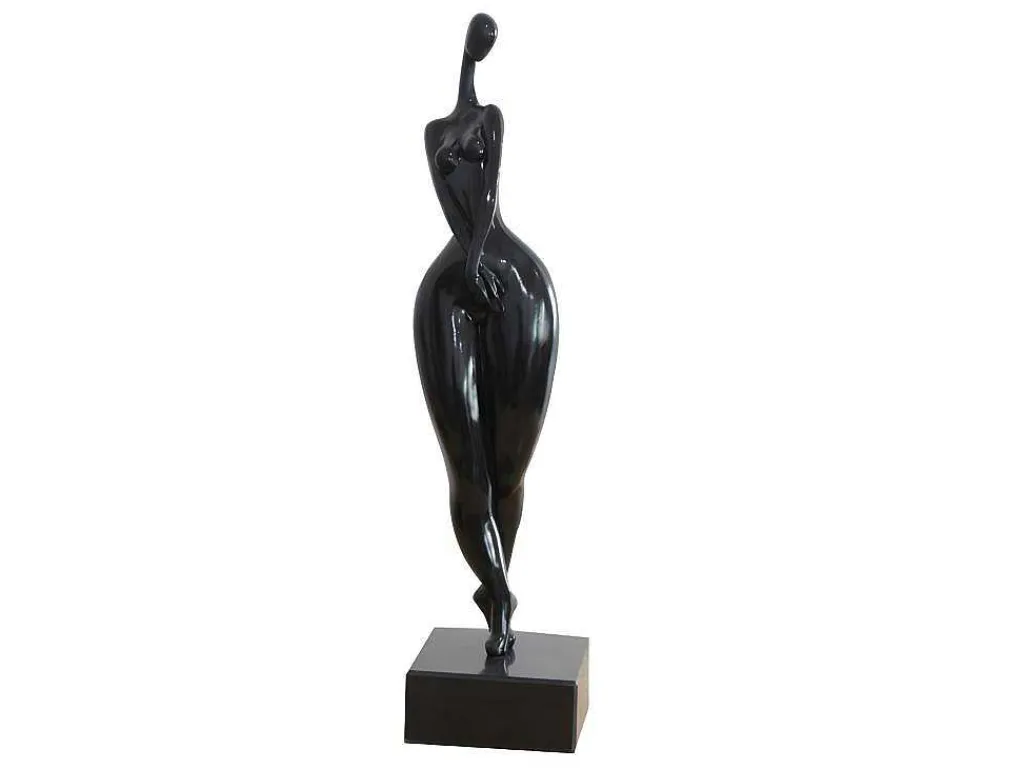 Groot Beeld Madison - Hars - L12 X H50 Cm - Zwart-OZAIA Clearance