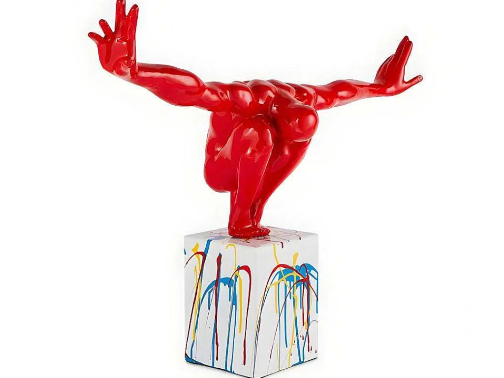 Groot Beeld Soledad Ii Van Hars - L.73 X H.57 Cm - Rood-OZAIA