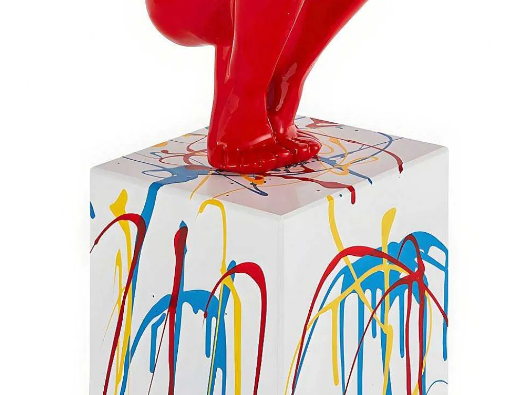 Groot Beeld Soledad Ii Van Hars - L.73 X H.57 Cm - Rood-OZAIA
