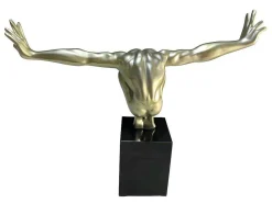 Groot Beeld Soledad Ii Van Hars - L 73 X H 57 Cm - Goud-OZAIA New