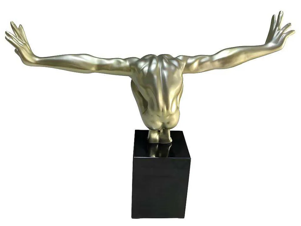 Groot Beeld Soledad Ii Van Hars - L 73 X H 57 Cm - Goud-OZAIA New