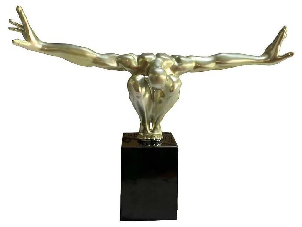 Groot Beeld Soledad Ii Van Hars - L 73 X H 57 Cm - Goud-OZAIA New