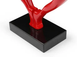 Groot Hartvormig Standbeeld Van Hars B49 X H55 Cm Rood Lovina-OZAIA Sale