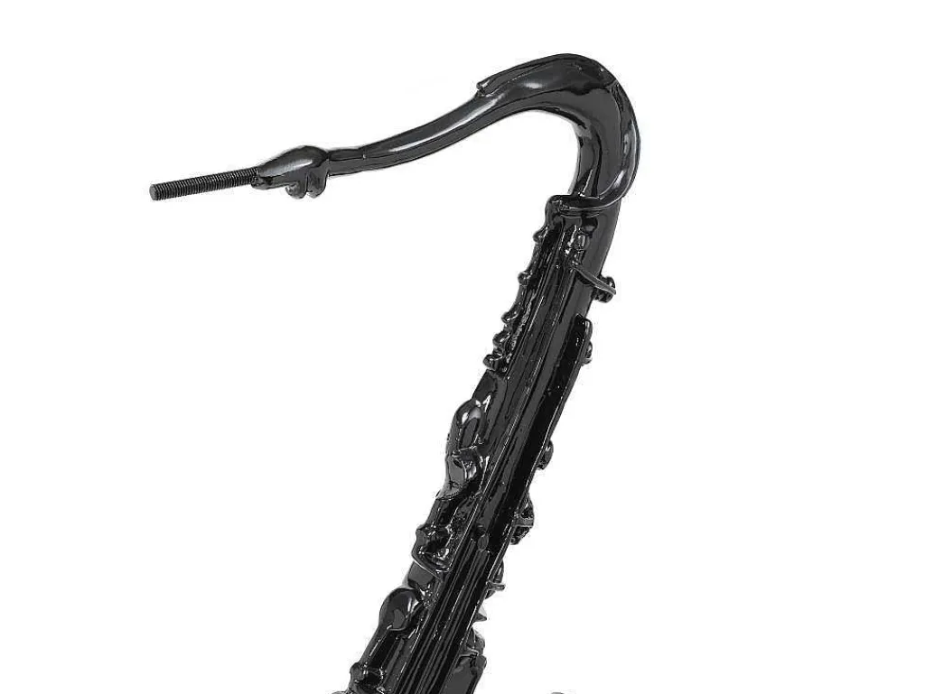 Groot Saxofoonstandbeeld Van Hars L29 X B16 X H62 Cm Zwart Musania-OZAIA Hot