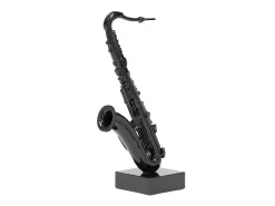Groot Saxofoonstandbeeld Van Hars L29 X B16 X H62 Cm Zwart Musania-OZAIA Hot