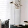Grote Geemailleerde Metalen Vaas - D. 19 X H. 50 Cm - Grijs En Goud - Goriat-OZAIA Online