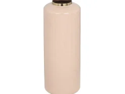 Grote Geemailleerde Metalen Vaas - D. 19 X H. 50 Cm - Beige En Goud - Goriat-OZAIA Clearance