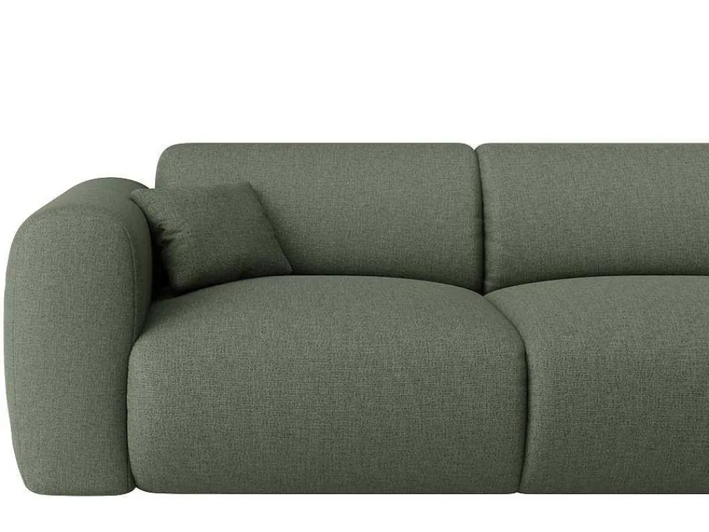 Grote Hoekbank Met Hoek Rechts Van Groene Gechineerde Stof Pogni Van Maison Cephy-Maison Céphy Outlet