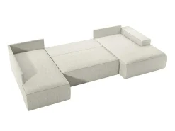 Grote Omkeerbare Hoekbank Van Beige Ribfluweel Amelia-Vente-unique Online