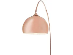 Grote Staande Lamp Met Boog Art Deco Ombrage - Metaal En Marmer - H. 180 Cm - Koperkleur-OZAIA Clearance