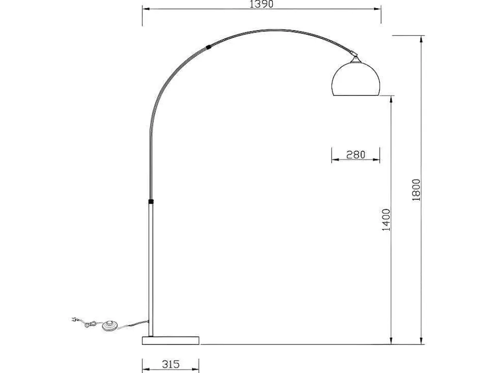 Grote Staande Lamp Met Boog Art Deco Ombrage - Metaal En Marmer - H. 180 Cm - Koperkleur-OZAIA Clearance
