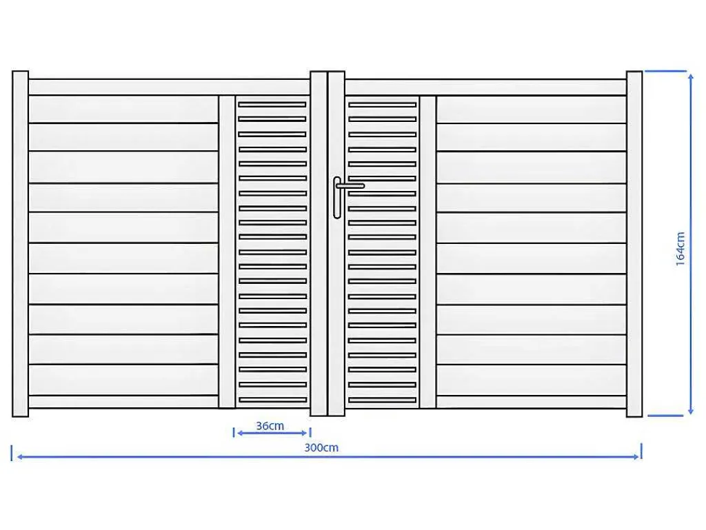 Halfopengewerkte Aluminium Elektrische Draaipoort Met Motief B300 X H164 Cm Antraciet Orist Ii-EXPERTLAND