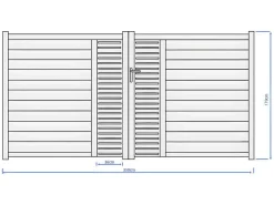 Halfopengewerkte Aluminium Draaipoort Met Motief B350 X H179 Cm Antraciet Orist Ii-EXPERTLAND Discount