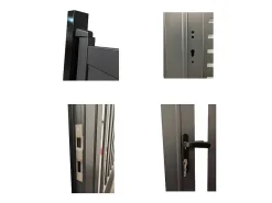 Halfopengewerkte Aluminium Draaipoort Met Motief B350 X H179 Cm Antraciet Labrit Ii-EXPERTLAND New