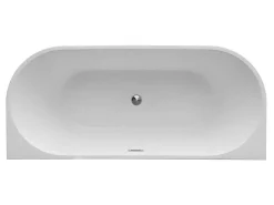 Halfvrijstaand Bad Divina -245L - 170 X 75 X 58Cm - Glanzend Zwart - Acryl - Divina-Shower & Design New