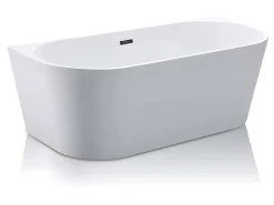 Halfvrijstaand Bad Divina -200L - 150X75X58Cm - Wit-Shower & Design Clearance