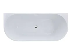 Halfvrijstaand Bad Divina -200L - 150X75X58Cm - Wit-Shower & Design Clearance