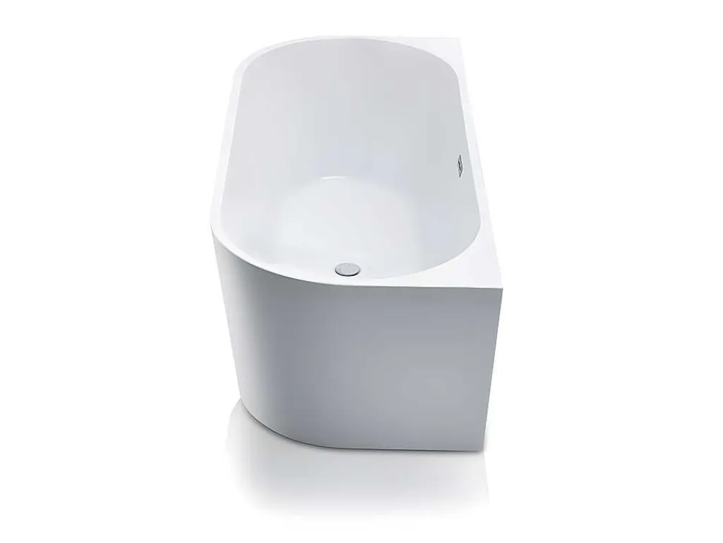 Halfvrijstaand Bad Divina -200L - 150X75X58Cm - Wit-Shower & Design Clearance