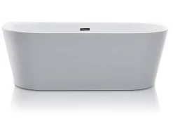 Halfvrijstaand Bad Divina -200L - 150X75X58Cm - Wit-Shower & Design Clearance