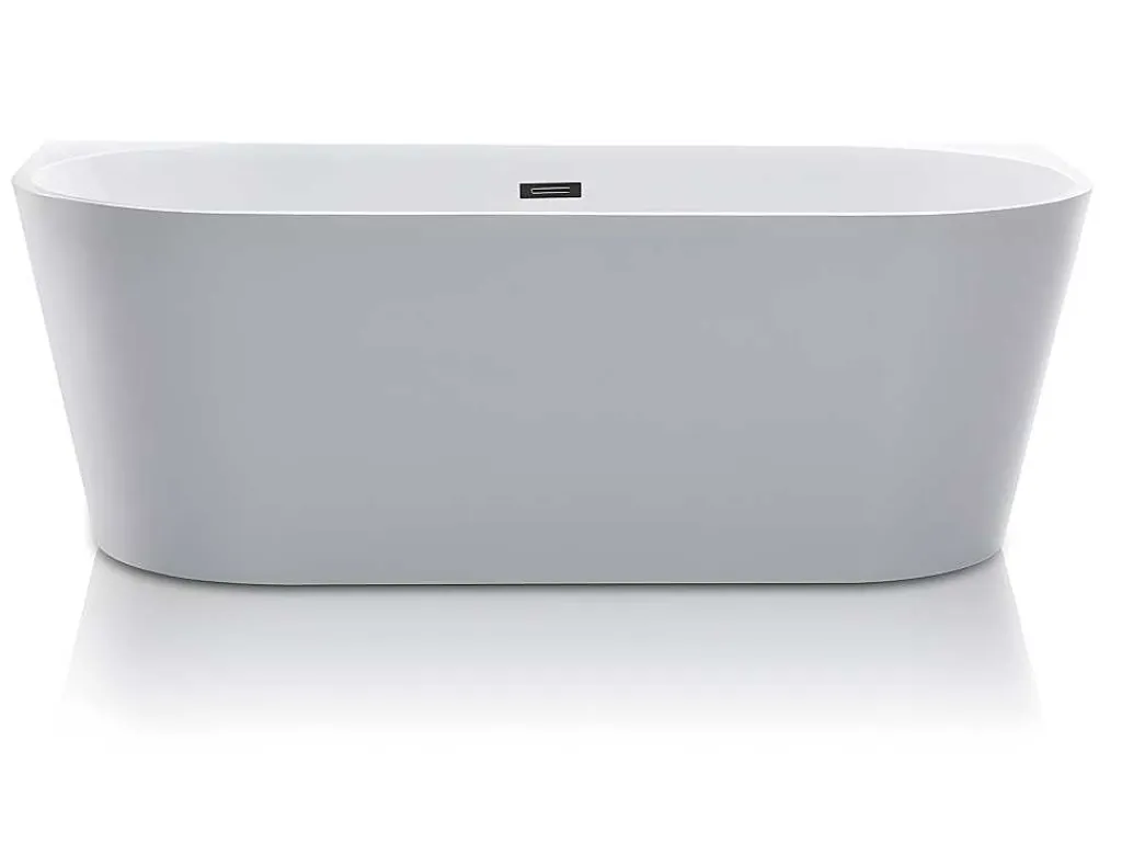 Halfvrijstaand Bad Divina -200L - 150X75X58Cm - Wit-Shower & Design Clearance