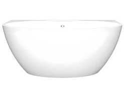 Halfvrijstaand Ovaal Bad - 197 Liter - 151 X 94 X 60 Cm - Wit - Acryl - Pagrus-Shower & Design Outlet