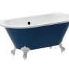 Halfvrijstaand Retro Acrylbad Op Adelaarspoten Blauw (Glanzend) 154 Liter 150 X 74 X 61 Cm Bolisa-Shower & Design Best