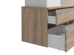 Hangend Badkamermeubel Met Dubbele Wastafel En Spiegels - Natuurlijke Lichte Kleur - 150 Cm - Magdalena Ii-Vente-unique New