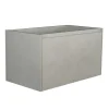 Hangend Badkamermeubel Met Ingebouwde Wastafel - Betongrijs - 80 Cm - Sosthene-Vente-unique Outlet