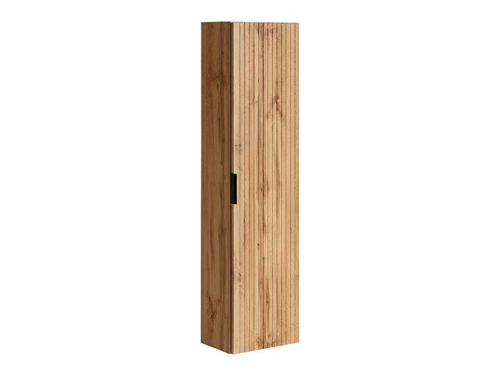 Hangend Geribbeld Badkamermeubel Met Wastafel Om Te Plaatsen - Licht Naturel - 80 Cm - Zevara-Vente-unique Discount