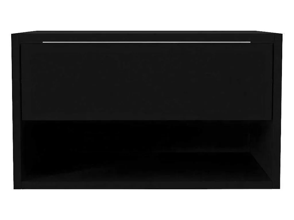 Hangend Nachtkastje - 1 Lade En 1 Nis - Zwart - Ritami-Vente-unique Online