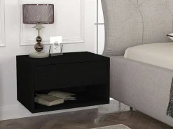 Hangend Nachtkastje - 1 Lade En 1 Nis - Zwart - Ritami-Vente-unique Online