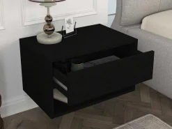 Hangend Nachtkastje - 1 Lade En 1 Nis - Zwart - Ritami-Vente-unique Online