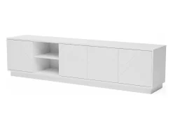 Hangend Tv-Meubel Met 4 Deuren En 2 Nissen Van Mdf - Wit - Redonia-Vente-unique Hot