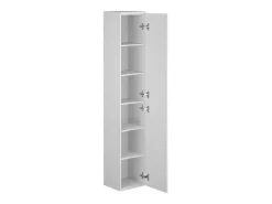 Hangende Badkamerkolom - 6 Planken - Wit - L30 X D25 X H160 Cm - Kayla-Vente-unique New