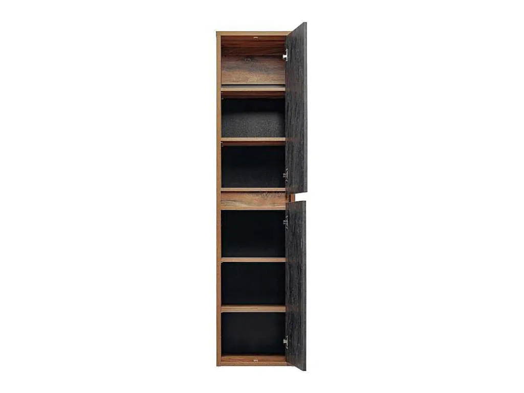 Hangende Badkamerkolom - Licht Naturel En Antraciet - H170 Cm - Tikitki-Vente-unique Sale