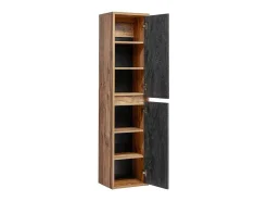 Hangende Badkamerkolom - Licht Naturel En Antraciet - H170 Cm - Tikitki-Vente-unique Sale