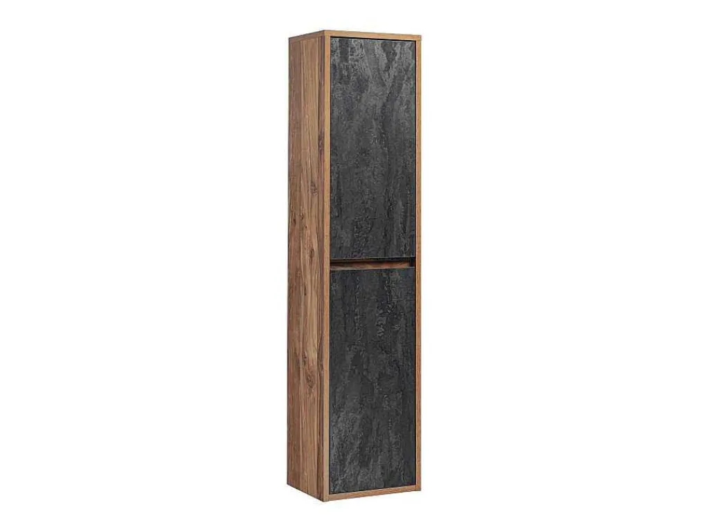 Hangende Badkamerkolom - Licht Naturel En Antraciet - H170 Cm - Tikitki-Vente-unique Sale