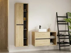 Hangende Badkamerkolom - Licht Naturel - H170 Cm - Purnal-Vente-unique Discount