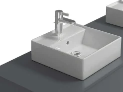 Hangende Badkamermeubel In Antracietgrijze Kleur Met Dubbele Wastafel - L150 Cm - Isaure Ii-Vente-unique