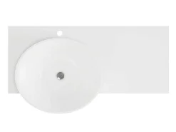 Hangende Vaste Wastafel Met Handdoekhouder - Wit - L100 X B54 X H20 Cm - Yumiko-Shower & Design