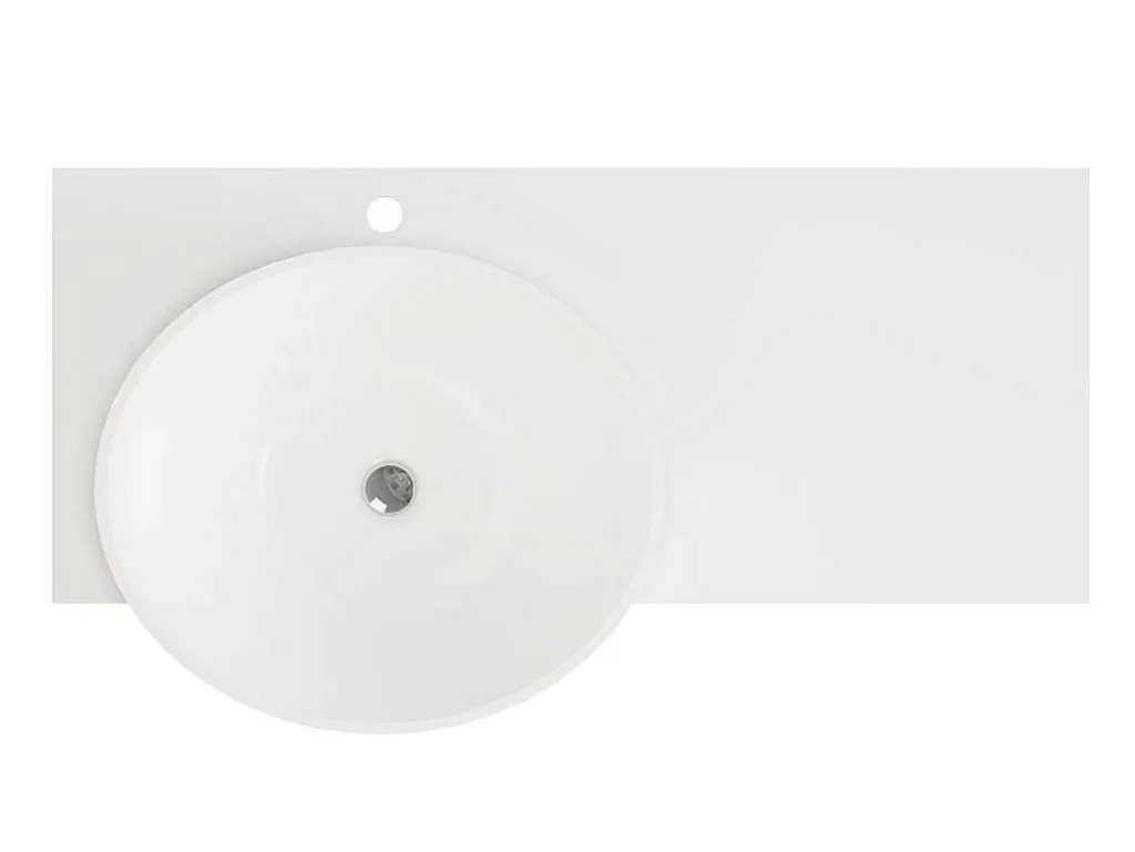 Hangende Vaste Wastafel Met Handdoekhouder - Wit - L100 X B54 X H20 Cm - Yumiko-Shower & Design