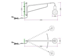 Hangende Wandlamp Van Gebogen Metaal - L65 X D10 X H25 Cm - Zwart En Koperkleurig - Colwood-OZAIA Hot