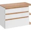 Hangende Wastafel - Natuur En Wit - 96 Cm - Anida-Vente-unique Sale