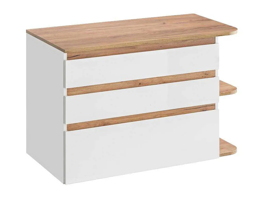 Hangende Wastafel - Natuur En Wit - 96 Cm - Anida-Vente-unique Sale