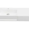 Hangende Wastafel Met Handdoekhouder - Wit - L90 X B40 X H17 Cm - Gandaki-Shower & Design Hot