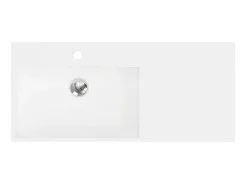 Hangende Wastafel Met Handdoekhouder - Wit - L90 X B40 X H17 Cm - Gandaki-Shower & Design Hot