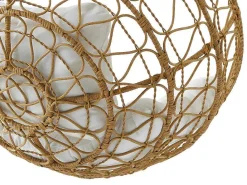 Hangfauteuil Van Gevlochten Hars - Licht Naturel Met Wit Kussen - Anivia Van-MYLIA Outlet
