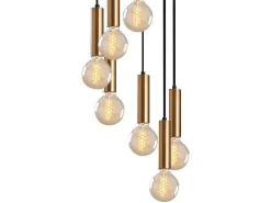 Hanglamp In Vintage-Stijl Met Verstelbare Hoogte - Metaal - H40-136 Cm - Goudkleurig - Josette-OZAIA Discount